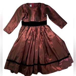 Girls formal Burgundy long sleeve dress